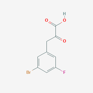 molecular formula C9H6BrFO3 B13592617 3-(3-Bromo-5-fluorophenyl)-2-oxopropanoic acid 