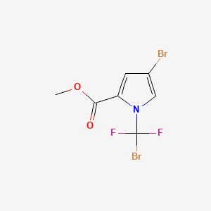molecular formula C7H5Br2F2NO2 B13592628 methyl 4-bromo-1-(bromodifluoromethyl)-1H-pyrrole-2-carboxylate 