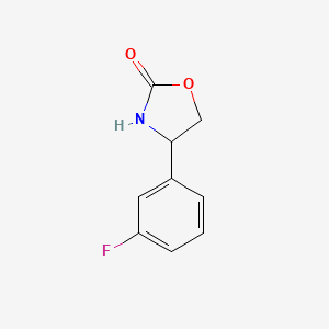 molecular formula C9H8FNO2 B13592629 4-(3-Fluorophenyl)oxazolidin-2-one 