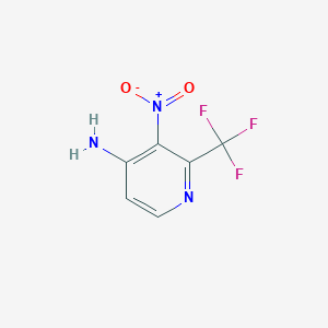 molecular formula C6H4F3N3O2 B13592635 3-Nitro-2-(trifluoromethyl)pyridin-4-amine 
