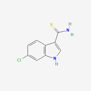 molecular formula C9H7ClN2S B13592677 6-chloro-1H-indole-3-carbothioamide 