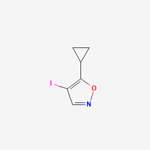 molecular formula C6H6INO B13592682 5-Cyclopropyl-4-iodo-1,2-oxazole 