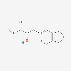 molecular formula C13H16O3 B13592701 methyl 3-(2,3-dihydro-1H-inden-5-yl)-2-hydroxypropanoate 