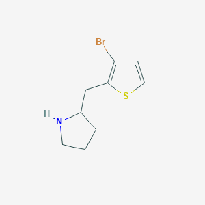 molecular formula C9H12BrNS B13592713 2-((3-Bromothiophen-2-yl)methyl)pyrrolidine 