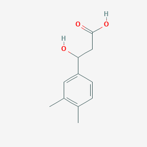 molecular formula C11H14O3 B13592724 3-(3,4-Dimethylphenyl)-3-hydroxypropanoic acid 