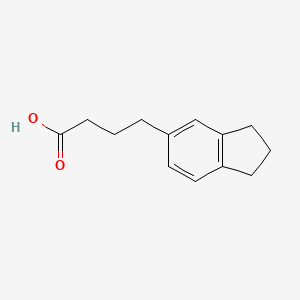 molecular formula C13H16O2 B13592727 4-(2,3-dihydro-1H-inden-5-yl)butanoic acid 