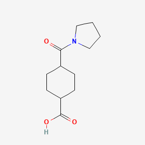 molecular formula C12H19NO3 B1359273 (1r,4r)-4-(Pyrrolidine-1-carbonyl)cyclohexane-1-carboxylic acid 