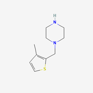 molecular formula C10H16N2S B13592737 1-[(3-Methylthiophen-2-yl)methyl]piperazine CAS No. 523981-56-8