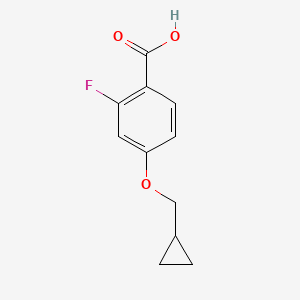 molecular formula C11H11FO3 B1359275 4-(Cyclopropylmethoxy)-2-fluorobenzoic acid CAS No. 742086-08-4