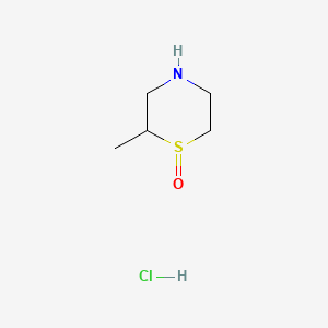 molecular formula C5H12ClNOS B13592758 2-Methyl-1lambda4-thiomorpholin-1-onehydrochloride 