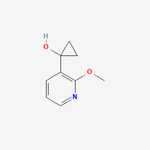 molecular formula C9H11NO2 B13592786 1-(2-Methoxypyridin-3-yl)cyclopropan-1-ol 