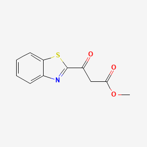 molecular formula C11H9NO3S B13592792 Methyl 3-(benzo[d]thiazol-2-yl)-3-oxopropanoate 