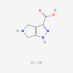 molecular formula C6H8ClN3O2 B13592794 2H,4H,5H,6H-pyrrolo[3,4-c]pyrazole-3-carboxylicacidhydrochloride 