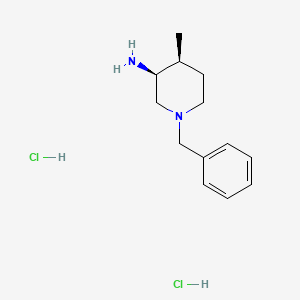 molecular formula C13H22Cl2N2 B13592809 rel-(3R,4R)-1-benzyl-4-methylpiperidin-3-aminedihydrochloride 