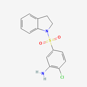 molecular formula C14H13ClN2O2S B1359284 2-Chloro-5-(indolin-1-ylsulfonyl)aniline CAS No. 847171-45-3