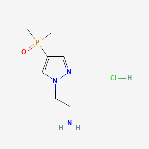 molecular formula C7H15ClN3OP B13592846 2-[4-(dimethylphosphoryl)-1H-pyrazol-1-yl]ethan-1-aminehydrochloride 
