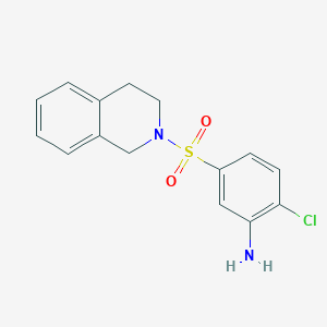 molecular formula C15H15ClN2O2S B1359285 2-Chloro-5-[3,4-dihydro-2(1H)-isoquinolinylsulfonyl]aniline CAS No. 847171-29-3