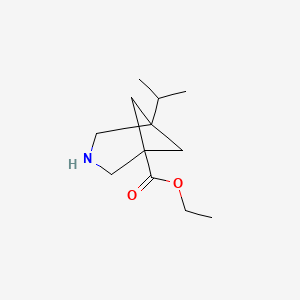 molecular formula C12H21NO2 B13592887 Ethyl 5-isopropyl-3-azabicyclo[3.1.1]heptane-1-carboxylate 