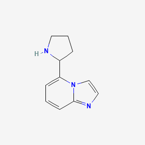 molecular formula C11H13N3 B13592905 2-{Imidazo[1,2-a]pyridin-5-yl}pyrrolidine 
