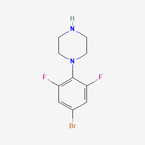 molecular formula C10H11BrF2N2 B13592908 1-(4-Bromo-2,6-difluorophenyl)piperazine 