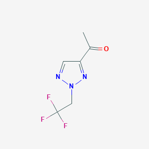 molecular formula C6H6F3N3O B13592912 1-[2-(2,2,2-trifluoroethyl)-2H-1,2,3-triazol-4-yl]ethan-1-one 