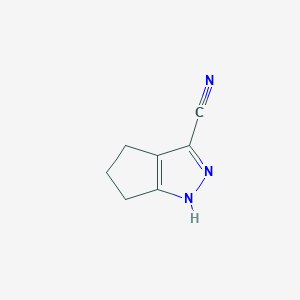 molecular formula C7H7N3 B1359292 1,4,5,6-Tetrahydrocyclopenta[C]pyrazole-3-carbonitrile CAS No. 851776-29-9