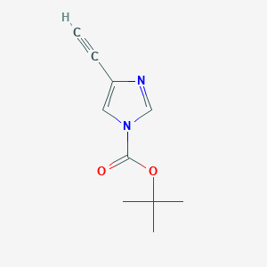 molecular formula C10H12N2O2 B13592921 1-Boc-4-ethynyl-1H-imidazole 