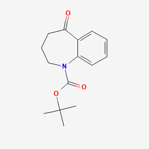 molecular formula C15H19NO3 B13592924 tert-butyl 5-oxo-2,3,4,5-tetrahydro-1H-1-benzazepine-1-carboxylate 