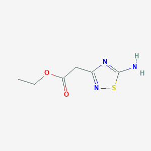 molecular formula C6H9N3O2S B13592926 Ethyl (5-amino-1,2,4-thiadiazol-3-yl)acetate CAS No. 92738-69-7