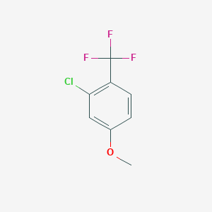 molecular formula C8H6ClF3O B1359293 2-Chloro-4-methoxy-1-(trifluoromethyl)benzene CAS No. 1214346-03-8