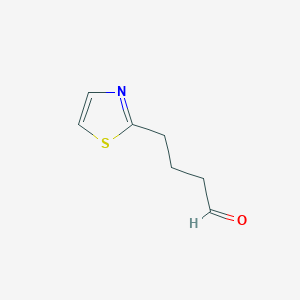 molecular formula C7H9NOS B13592936 4-(Thiazol-2-yl)butanal 