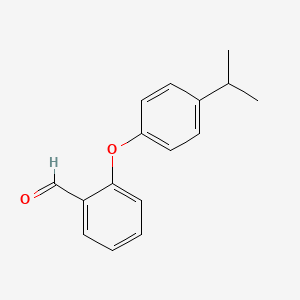 molecular formula C16H16O2 B1359294 2-(4-Isopropylphenoxy)benzaldehyde CAS No. 909789-04-4