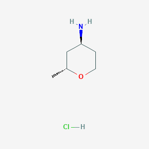 molecular formula C6H14ClNO B13592959 trans-2-Methyltetrahydropyran-4-amine;hydrochloride 