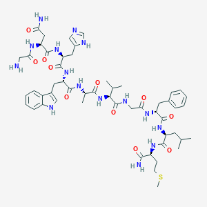 molecular formula C53H75N15O11S B135930 Gastrin releasing peptide (18-27), phe(25)- CAS No. 126370-72-7