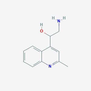 molecular formula C12H14N2O B13593005 2-Amino-1-(2-methylquinolin-4-yl)ethan-1-ol 