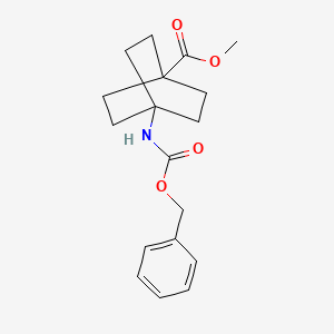 molecular formula C18H23NO4 B1359302 Methyl 4-(((benzyloxy)carbonyl)amino)bicyclo[2.2.2]octane-1-carboxylate CAS No. 862501-91-5