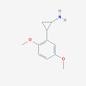 molecular formula C11H15NO2 B13593027 2-(2,5-Dimethoxyphenyl)cyclopropan-1-amine 