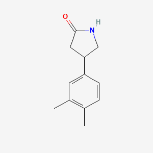 molecular formula C12H15NO B13593056 4-(3,4-Dimethylphenyl)pyrrolidin-2-one 