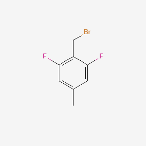 molecular formula C8H7BrF2 B13593065 2-(Bromomethyl)-1,3-difluoro-5-methylbenzene 