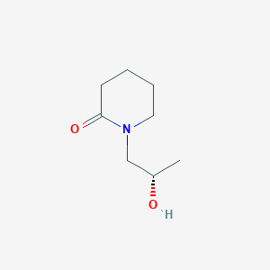 molecular formula C8H15NO2 B13593114 1-[(2S)-2-hydroxypropyl]piperidin-2-one 
