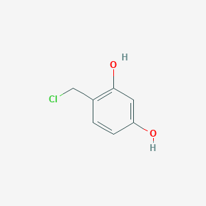 molecular formula C7H7ClO2 B13593122 4-(Chloromethyl)benzene-1,3-diol 