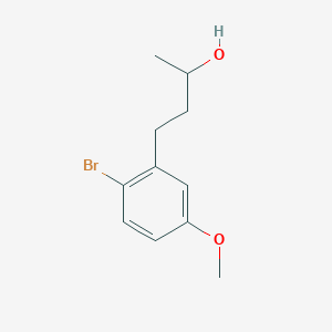 molecular formula C11H15BrO2 B13593129 4-(2-Bromo-5-methoxyphenyl)butan-2-ol 
