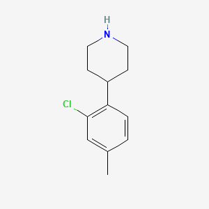molecular formula C12H16ClN B13593170 4-(2-Chloro-4-methylphenyl)piperidine 
