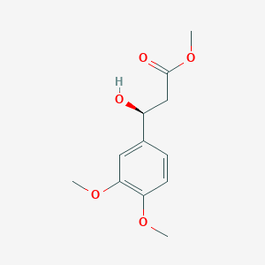 molecular formula C12H16O5 B13593203 Methyl (S)-3-(3,4-dimethoxyphenyl)-3-hydroxypropanoate 