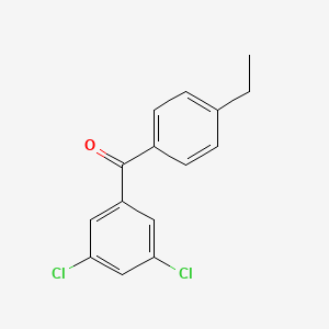 molecular formula C15H12Cl2O B1359323 3,5-Dichloro-4'-ethylbenzophenone CAS No. 951885-20-4