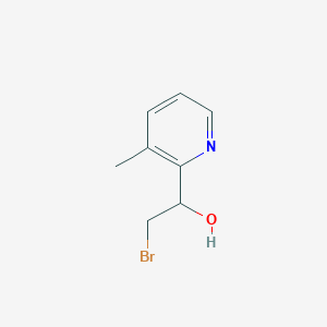 molecular formula C8H10BrNO B13593232 2-Bromo-1-(3-methylpyridin-2-yl)ethan-1-ol 