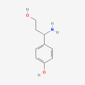 molecular formula C9H13NO2 B13593234 4-(1-Amino-3-hydroxypropyl)phenol 