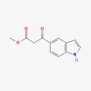 molecular formula C12H11NO3 B13593237 methyl 3-(1H-indol-5-yl)-3-oxopropanoate 