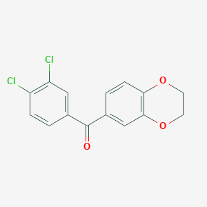 molecular formula C15H10Cl2O3 B1359326 3,4-Dichloro-3',4'-(ethylenedioxy)benzophenone CAS No. 951885-35-1