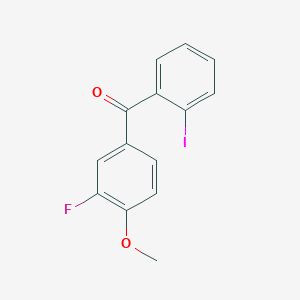 molecular formula C14H10FIO2 B1359328 3'-Fluoro-2-iodo-4'-methoxybenzophenone CAS No. 951886-00-3